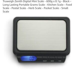 Zenith Digital Mini Kitchen Post Mail travel Scale 600g X 0.1g - Black & Silver